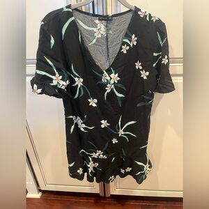 Cotton On Black Dress with Floral Accents